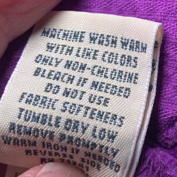 Vintage Purple Corduroy Button Shirt Shacket Medium Cottagecore Casual Comfort - Picture 5 of 5